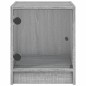vidaXL Nachttisch mit Glastür Grau Sonoma 35x37x42 cm vidaXL Nachttisch mit Glastür Grau Sonoma 35x37x42 cm