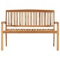 Stapelbare Gartenbank mit Auflage 128,5 cm Massivholz Teak Stapelbare Gartenbank mit Auflage 128,5 cm Massivholz Teak