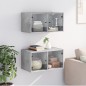 vidaXL Wandschränke mit Glastüren 2 Stk. Betongrau 68,5x37x35 cm vidaXL Wandschränke mit Glastüren 2 Stk. Betongrau 68,5x37x35 cm