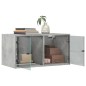 vidaXL Wandschränke mit Glastüren 2 Stk. Betongrau 68,5x37x35 cm vidaXL Wandschränke mit Glastüren 2 Stk. Betongrau 68,5x37x35 cm