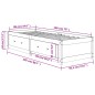 vidaXL Tagesbett Wachsbraun 90x200 cm Massivholz Kiefer vidaXL Tagesbett Wachsbraun 90x200 cm Massivholz Kiefer