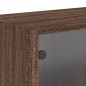 vidaXL Wandschränke mit Glastüren 2 Stk. Braun Eichen-Optik vidaXL Wandschränke mit Glastüren 2 Stk. Braun Eichen-Optik