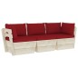 vidaXL Garten-Palettensofa 3-Sitzer mit Kissen Fichtenholz vidaXL Garten-Palettensofa 3-Sitzer mit Kissen Fichtenholz