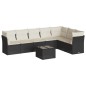vidaXL 8-tlg. Garten-Sofagarnitur mit Kissen Schwarz Poly Rattan vidaXL 8-tlg. Garten-Sofagarnitur mit Kissen Schwarz Poly Rattan