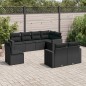 vidaXL 8-tlg. Garten-Sofagarnitur mit Kissen Schwarz Poly Rattan vidaXL 8-tlg. Garten-Sofagarnitur mit Kissen Schwarz Poly Rattan