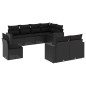vidaXL 8-tlg. Garten-Sofagarnitur mit Kissen Schwarz Poly Rattan vidaXL 8-tlg. Garten-Sofagarnitur mit Kissen Schwarz Poly Rattan