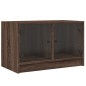 vidaXL TV-Schrank mit Glastüren Braun Eichen-Optik 68x37x42 cm vidaXL TV-Schrank mit Glastüren Braun Eichen-Optik 68x37x42 cm