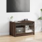 vidaXL TV-Schrank mit Glastüren Braun Eichen-Optik 68x37x42 cm vidaXL TV-Schrank mit Glastüren Braun Eichen-Optik 68x37x42 cm