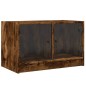 vidaXL TV-Schrank mit Glastüren Räuchereiche 68x37x42 cm vidaXL TV-Schrank mit Glastüren Räuchereiche 68x37x42 cm