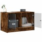 vidaXL TV-Schrank mit Glastüren Räuchereiche 68x37x42 cm vidaXL TV-Schrank mit Glastüren Räuchereiche 68x37x42 cm