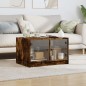 vidaXL Couchtisch mit Glastüren Räuchereiche 68x50x42 cm vidaXL Couchtisch mit Glastüren Räuchereiche 68x50x42 cm