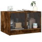 vidaXL Couchtisch mit Glastüren Räuchereiche 68x50x42 cm vidaXL Couchtisch mit Glastüren Räuchereiche 68x50x42 cm