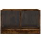 vidaXL Couchtisch mit Glastüren Räuchereiche 68x50x42 cm vidaXL Couchtisch mit Glastüren Räuchereiche 68x50x42 cm