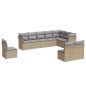 vidaXL 10-tlg. Garten-Sofagarnitur mit Kissen Beige Poly Rattan vidaXL 10-tlg. Garten-Sofagarnitur mit Kissen Beige Poly Rattan