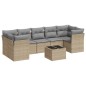 vidaXL 8-tlg. Garten-Sofagarnitur mit Kissen Beige Poly Rattan vidaXL 8-tlg. Garten-Sofagarnitur mit Kissen Beige Poly Rattan