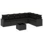 vidaXL 8-tlg. Garten-Sofagarnitur mit Kissen Schwarz Poly Rattan vidaXL 8-tlg. Garten-Sofagarnitur mit Kissen Schwarz Poly Rattan
