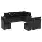 vidaXL 8-tlg. Garten-Sofagarnitur mit Kissen Schwarz Poly Rattan vidaXL 8-tlg. Garten-Sofagarnitur mit Kissen Schwarz Poly Rattan