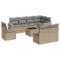vidaXL 9-tlg. Garten-Sofagarnitur mit Kissen Beige Poly Rattan vidaXL 9-tlg. Garten-Sofagarnitur mit Kissen Beige Poly Rattan