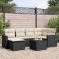 vidaXL 7-tlg. Garten-Sofagarnitur mit Kissen Schwarz Poly Rattan vidaXL 7-tlg. Garten-Sofagarnitur mit Kissen Schwarz Poly Rattan