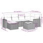 vidaXL 7-tlg. Garten-Sofagarnitur mit Kissen Schwarz Poly Rattan vidaXL 7-tlg. Garten-Sofagarnitur mit Kissen Schwarz Poly Rattan
