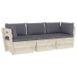 Garten-Palettensofa 3-Sitzer mit Kissen Fichtenholz Garten-Palettensofa 3-Sitzer mit Kissen Fichtenholz