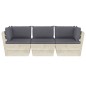 Garten-Palettensofa 3-Sitzer mit Kissen Fichtenholz Garten-Palettensofa 3-Sitzer mit Kissen Fichtenholz