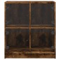 vidaXL Beistellschrank mit Glastüren Räuchereiche 68x37x75,5 cm vidaXL Beistellschrank mit Glastüren Räuchereiche 68x37x75,5 cm