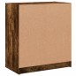 vidaXL Beistellschrank mit Glastüren Räuchereiche 68x37x75,5 cm vidaXL Beistellschrank mit Glastüren Räuchereiche 68x37x75,5 cm
