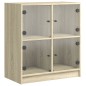 vidaXL Beistellschrank mit Glastüren Sonoma-Eiche 68x37x75,5 cm vidaXL Beistellschrank mit Glastüren Sonoma-Eiche 68x37x75,5 cm