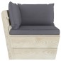 Garten-Palettensofa 3-Sitzer mit Kissen Fichtenholz Garten-Palettensofa 3-Sitzer mit Kissen Fichtenholz