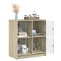 vidaXL Beistellschrank mit Glastüren Sonoma-Eiche 68x37x75,5 cm vidaXL Beistellschrank mit Glastüren Sonoma-Eiche 68x37x75,5 cm