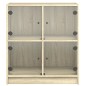 vidaXL Beistellschrank mit Glastüren Sonoma-Eiche 68x37x75,5 cm vidaXL Beistellschrank mit Glastüren Sonoma-Eiche 68x37x75,5 cm