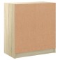 vidaXL Beistellschrank mit Glastüren Sonoma-Eiche 68x37x75,5 cm vidaXL Beistellschrank mit Glastüren Sonoma-Eiche 68x37x75,5 cm