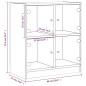 vidaXL Beistellschrank mit Glastüren Sonoma-Eiche 68x37x75,5 cm vidaXL Beistellschrank mit Glastüren Sonoma-Eiche 68x37x75,5 cm