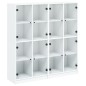 vidaXL Bücherschrank mit Türen Weiß 136x37x142 cm Holzwerkstoff vidaXL Bücherschrank mit Türen Weiß 136x37x142 cm Holzwerkstoff