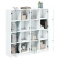 vidaXL Bücherschrank mit Türen Weiß 136x37x142 cm Holzwerkstoff vidaXL Bücherschrank mit Türen Weiß 136x37x142 cm Holzwerkstoff
