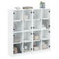 vidaXL Bücherschrank mit Türen Weiß 136x37x142 cm Holzwerkstoff vidaXL Bücherschrank mit Türen Weiß 136x37x142 cm Holzwerkstoff