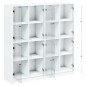 vidaXL Bücherschrank mit Türen Weiß 136x37x142 cm Holzwerkstoff vidaXL Bücherschrank mit Türen Weiß 136x37x142 cm Holzwerkstoff
