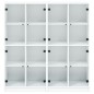 vidaXL Bücherschrank mit Türen Weiß 136x37x142 cm Holzwerkstoff vidaXL Bücherschrank mit Türen Weiß 136x37x142 cm Holzwerkstoff
