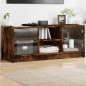 vidaXL TV-Schrank mit Glastüren Räuchereiche 102x37x42 cm vidaXL TV-Schrank mit Glastüren Räuchereiche 102x37x42 cm