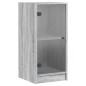 vidaXL Beistellschrank mit Glastüren Grau Sonoma 35x37x75,5 cm vidaXL Beistellschrank mit Glastüren Grau Sonoma 35x37x75,5 cm