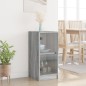 vidaXL Beistellschrank mit Glastüren Grau Sonoma 35x37x75,5 cm vidaXL Beistellschrank mit Glastüren Grau Sonoma 35x37x75,5 cm