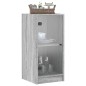 vidaXL Beistellschrank mit Glastüren Grau Sonoma 35x37x75,5 cm vidaXL Beistellschrank mit Glastüren Grau Sonoma 35x37x75,5 cm
