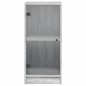 vidaXL Beistellschrank mit Glastüren Grau Sonoma 35x37x75,5 cm vidaXL Beistellschrank mit Glastüren Grau Sonoma 35x37x75,5 cm