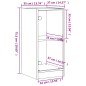 vidaXL Beistellschrank mit Glastüren Grau Sonoma 35x37x75,5 cm vidaXL Beistellschrank mit Glastüren Grau Sonoma 35x37x75,5 cm