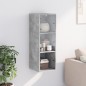 vidaXL Wandschrank mit Glastüren Betongrau 35x37x100 cm vidaXL Wandschrank mit Glastüren Betongrau 35x37x100 cm