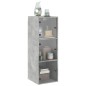 vidaXL Wandschrank mit Glastüren Betongrau 35x37x100 cm vidaXL Wandschrank mit Glastüren Betongrau 35x37x100 cm