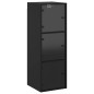 vidaXL Wandschrank mit Glastüren Schwarz 35x37x100 cm vidaXL Wandschrank mit Glastüren Schwarz 35x37x100 cm
