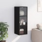 vidaXL Wandschrank mit Glastüren Schwarz 35x37x100 cm vidaXL Wandschrank mit Glastüren Schwarz 35x37x100 cm