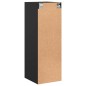 vidaXL Wandschrank mit Glastüren Schwarz 35x37x100 cm vidaXL Wandschrank mit Glastüren Schwarz 35x37x100 cm